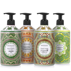 AnatoliaDaphne Mosaic Hand Soap Gift Set coconut hibiscus pump with rich lather and uplifting scent