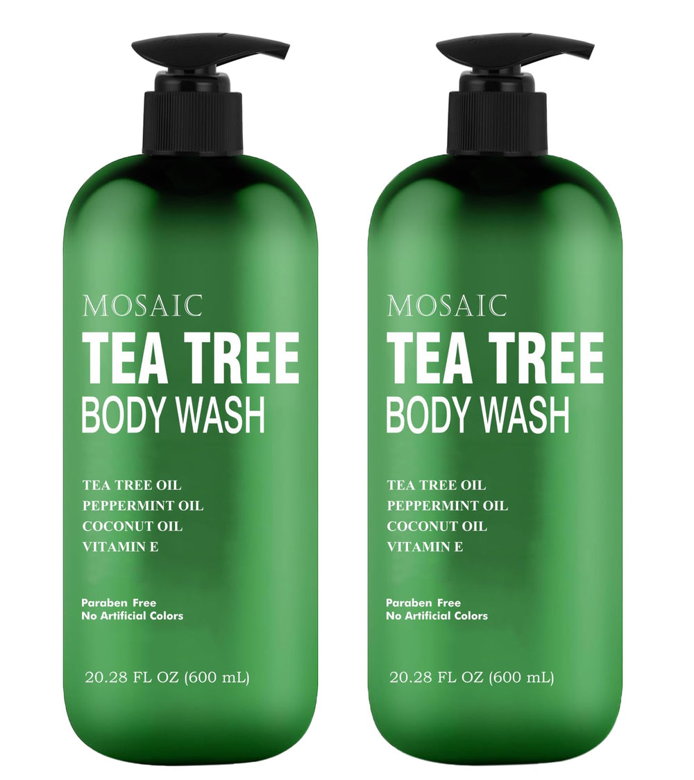 AnatoliaDaphne Tea Tree Body Wash bottle 2-pack offers gentle cleansing for sensitive skin