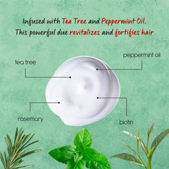 AnatoliaDaphne Tea Tree Oil ingredients close-up features peppermint and rosemary actives