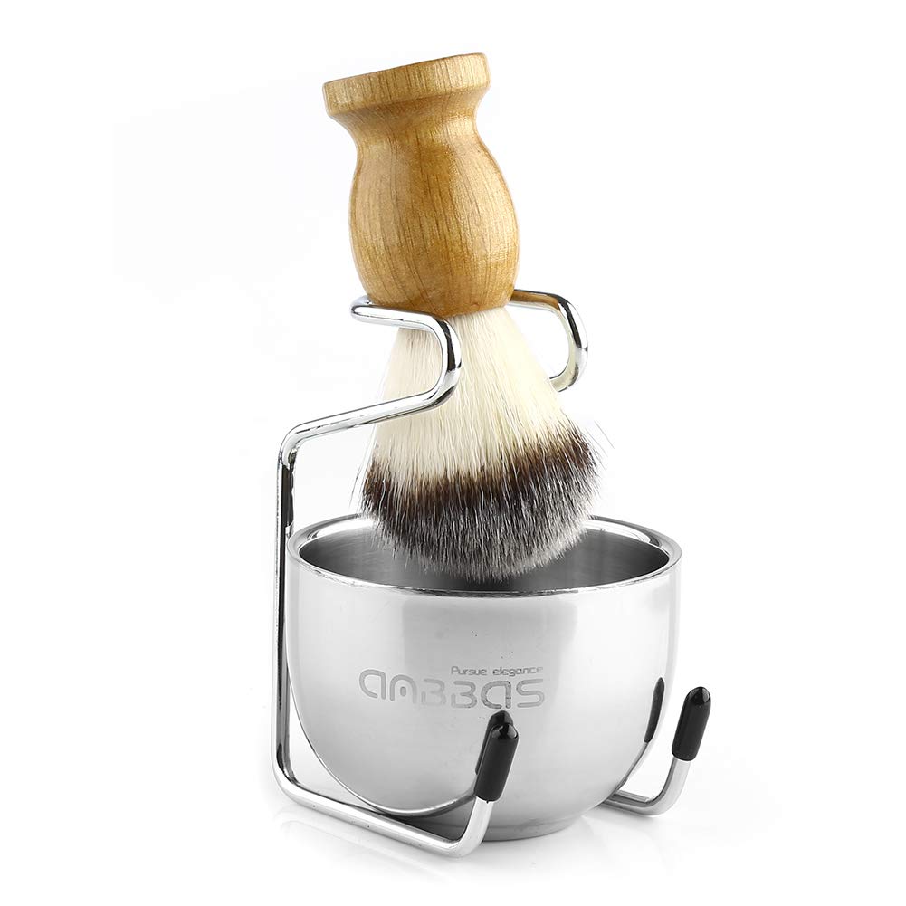 Anbbas front view of full shave set showing neat organized tools and quick setup