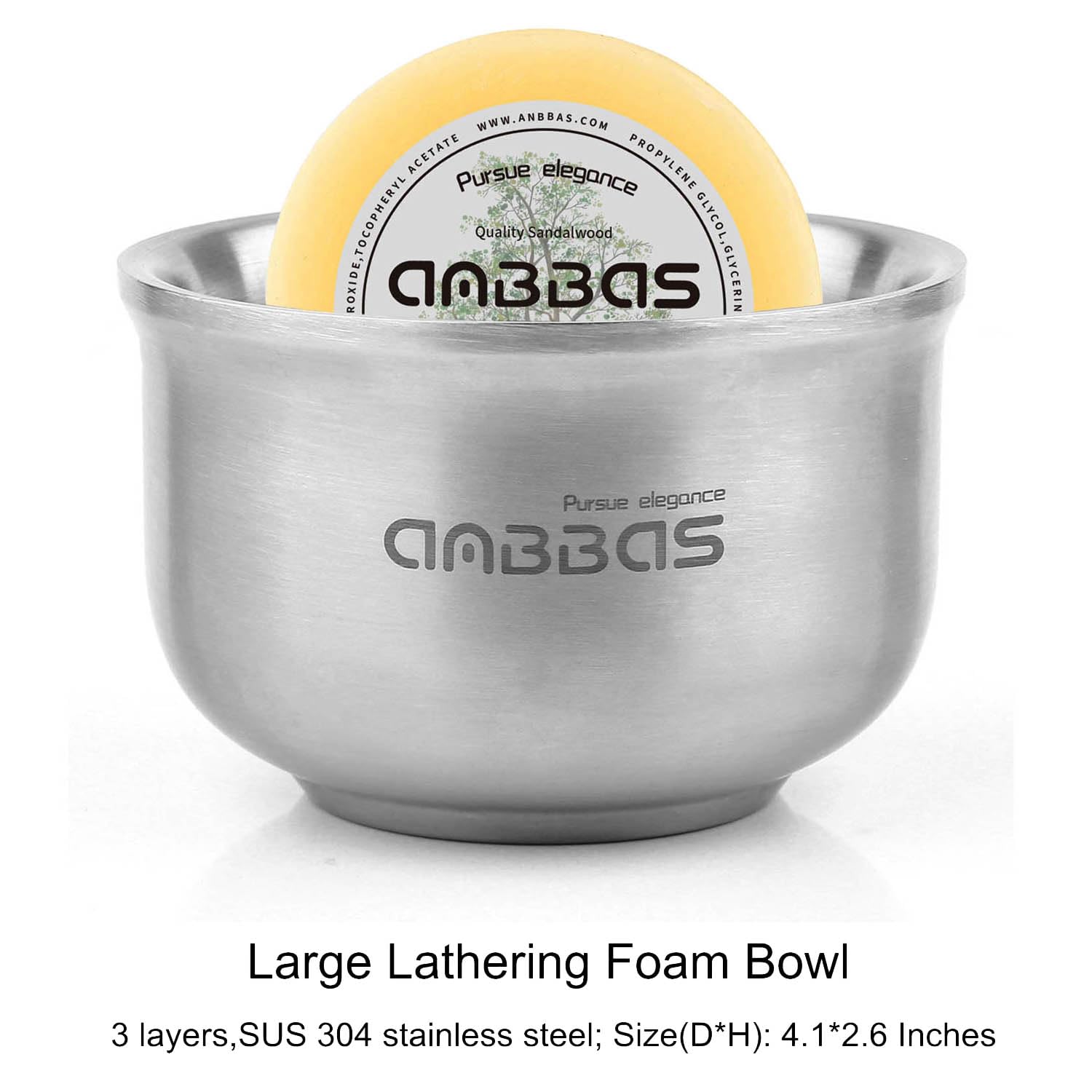 Anbbas goat milk shaving soap bar delivers creamy lather.