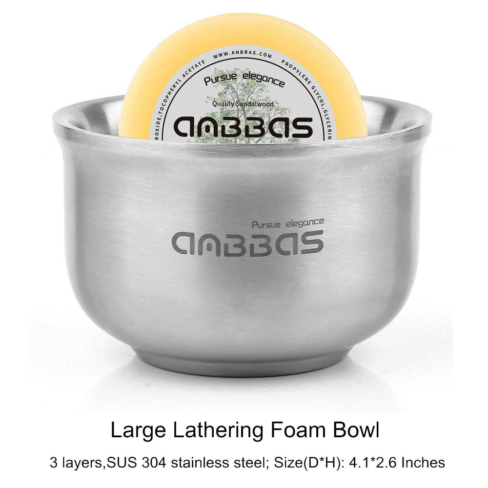 Anbbas goat milk shaving soap bar delivers creamy lather.