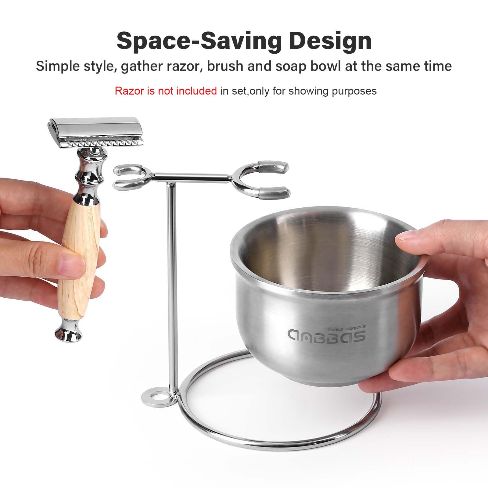 Anbbas shaving bowl with smooth interior for generous foam.