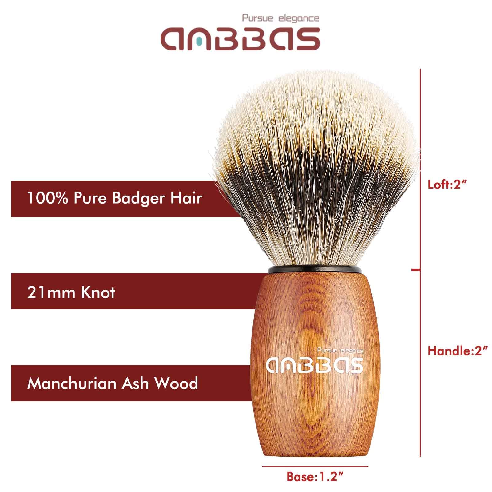 Anbbas stainless steel shaving stand keeps the brush upright for drying.