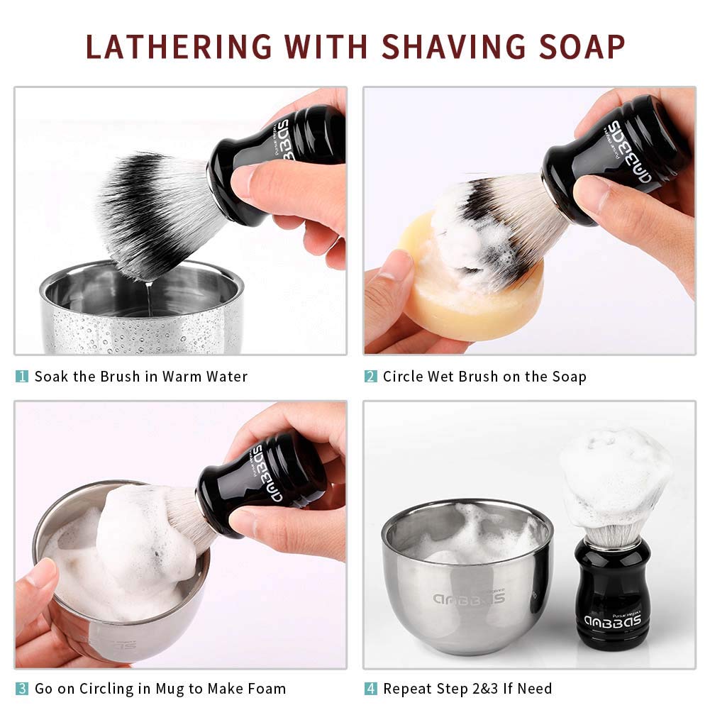 Anbbas wet shave kit setup showing organized bathroom routine.