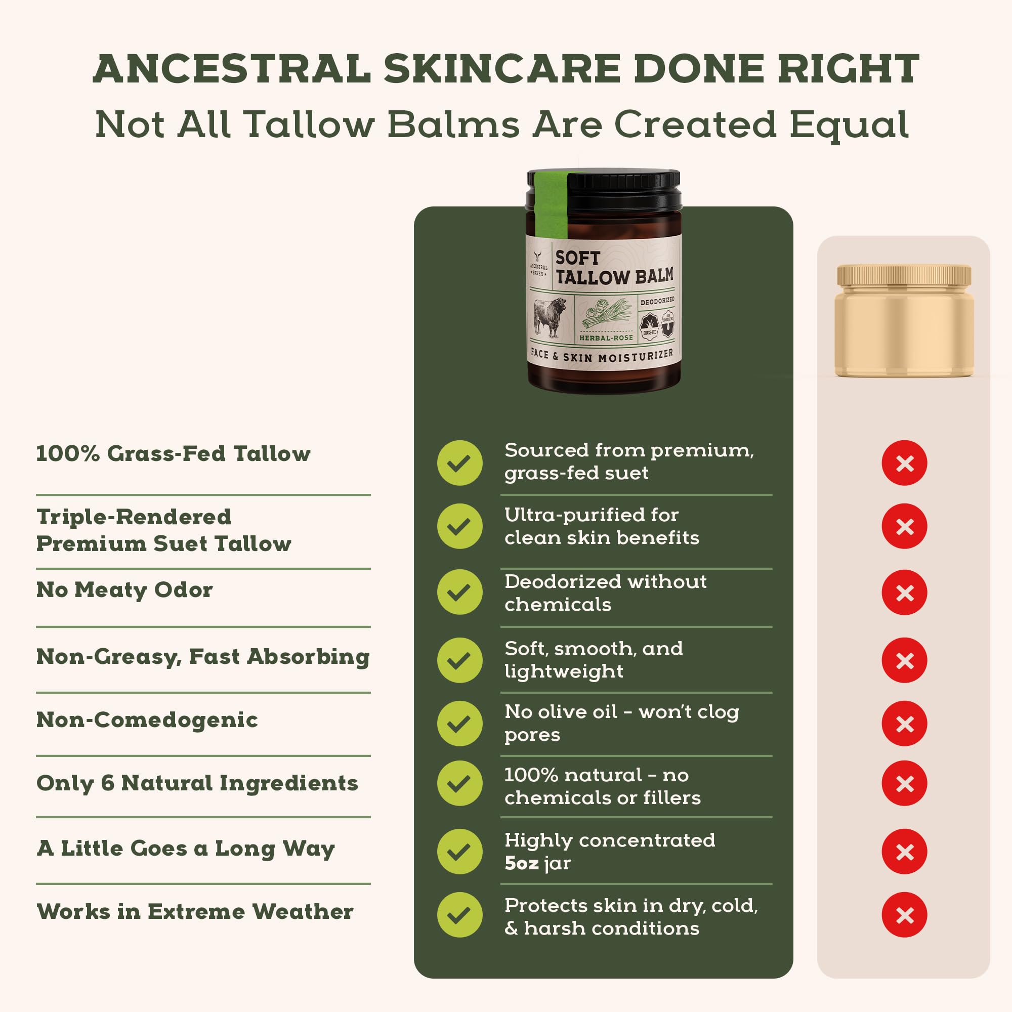 Ancestral Haven tallow balm for face and body hydration