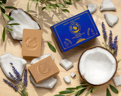 Ancient Greek Remedy olive oil bars ingredients closeup highlights natural skincare basics.