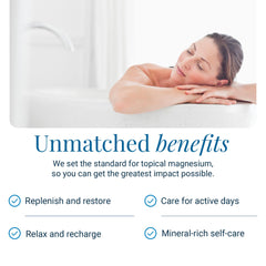 Ancient Minerals bath flakes dissolving in warm water for easy use.