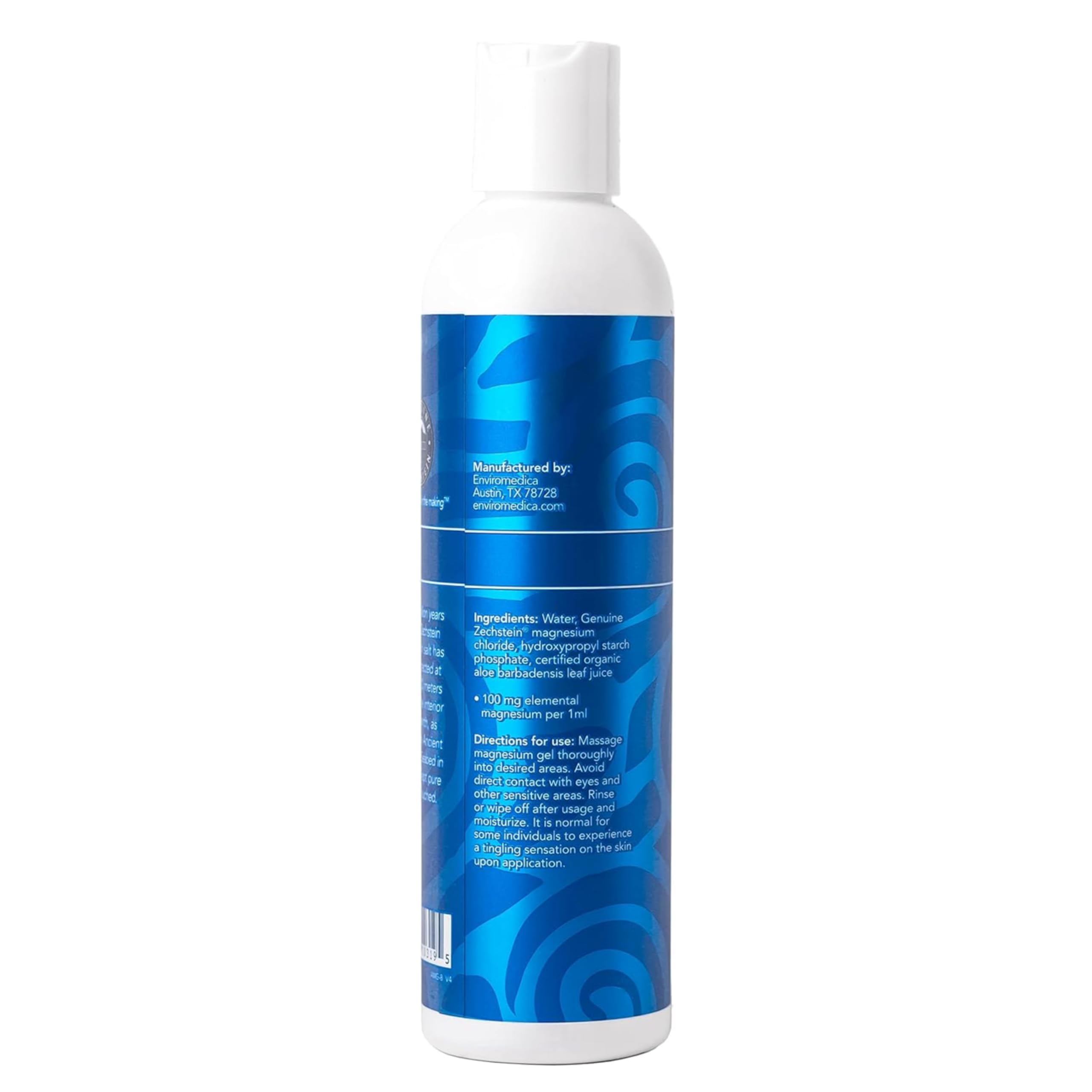 Ancient Minerals gel bottle close-up highlighting purity and ingredients.