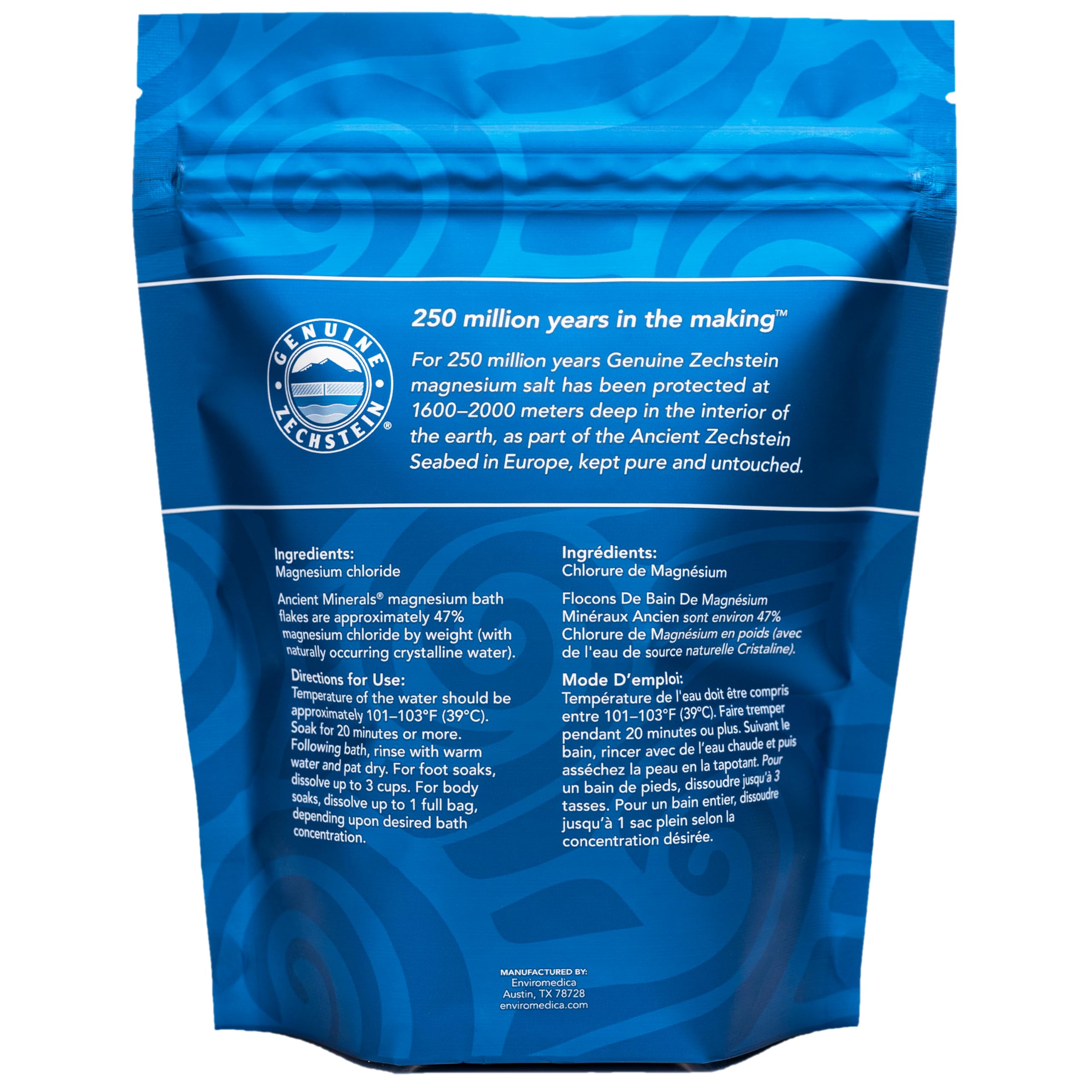 Ancient Minerals travel bag ready for on-the-go soaks.