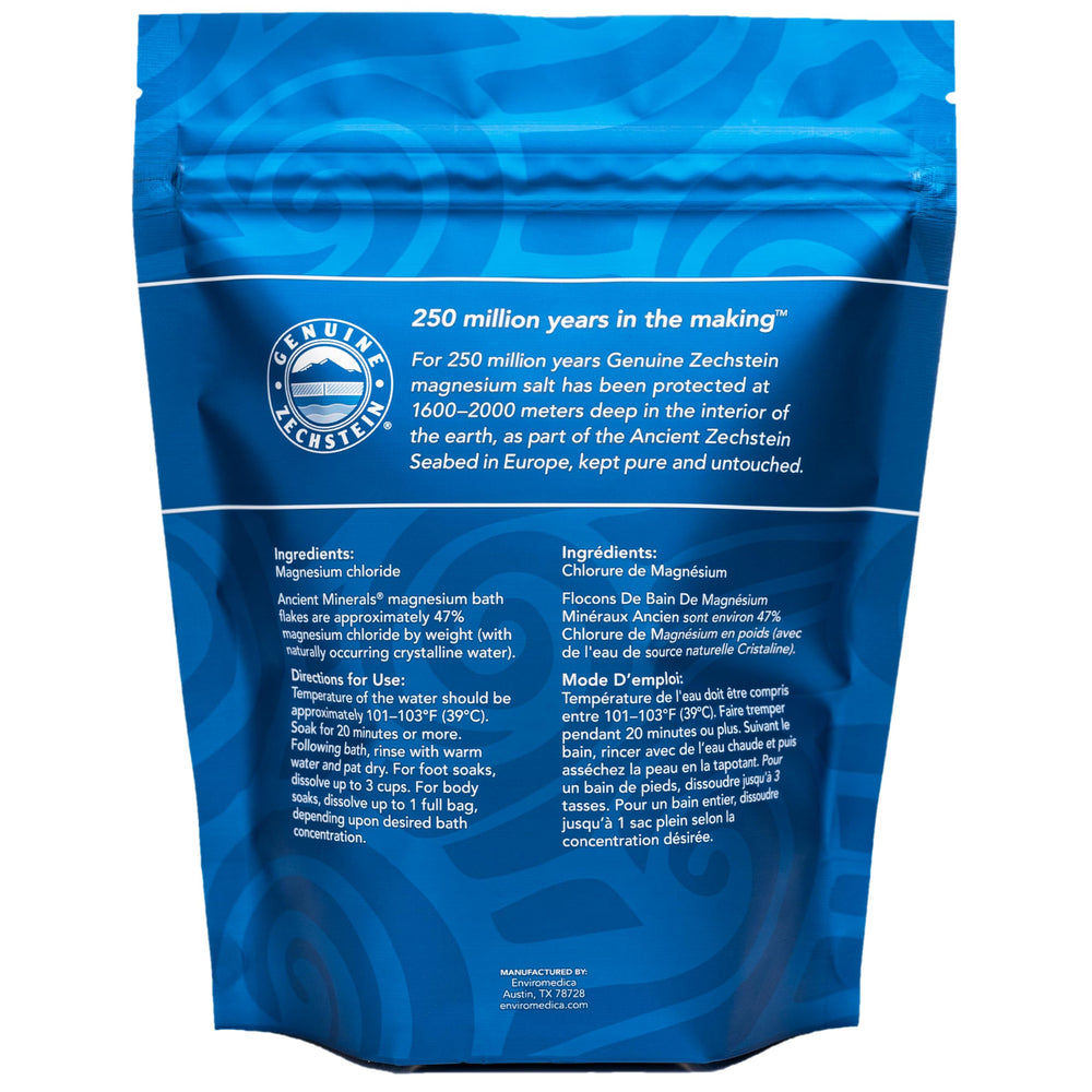 Ancient Minerals travel bag ready for on-the-go soaks.