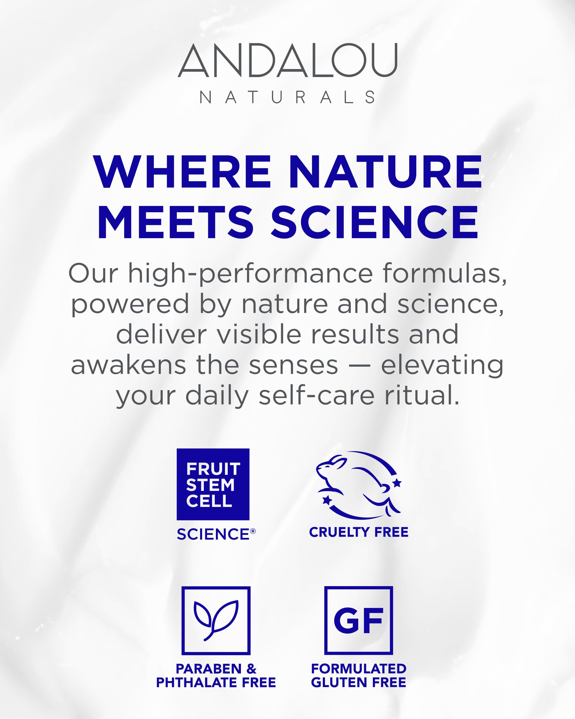 Andalou Naturals 72-hour hydration concept graphic suggests long-lasting moisturization.