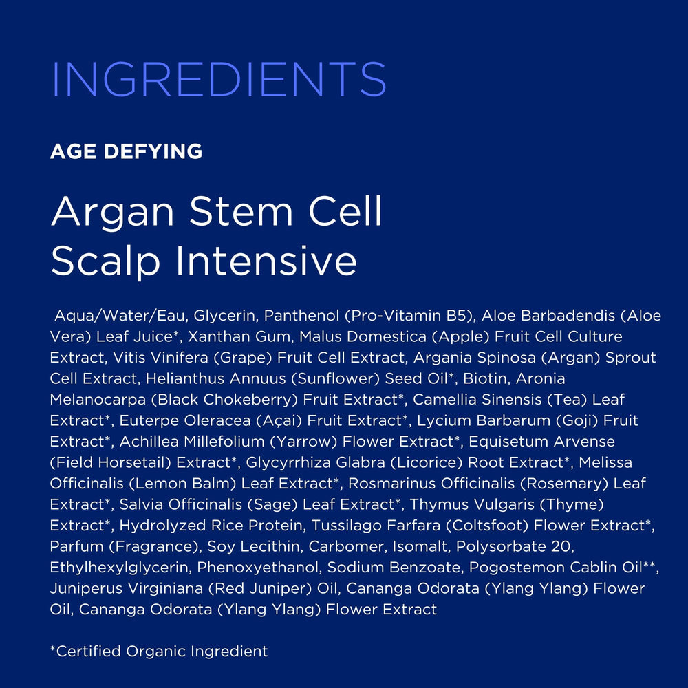 Andalou Naturals Argan Stem Cell Age Defying Scalp Intensive packaging highlights non GMO ingredients