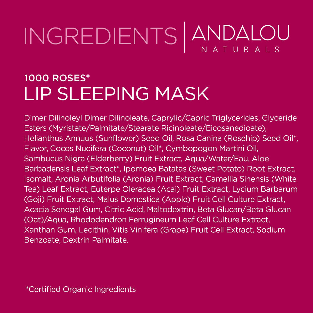 Andalou Naturals cruelty-free gluten-free ingredients packaging and label
