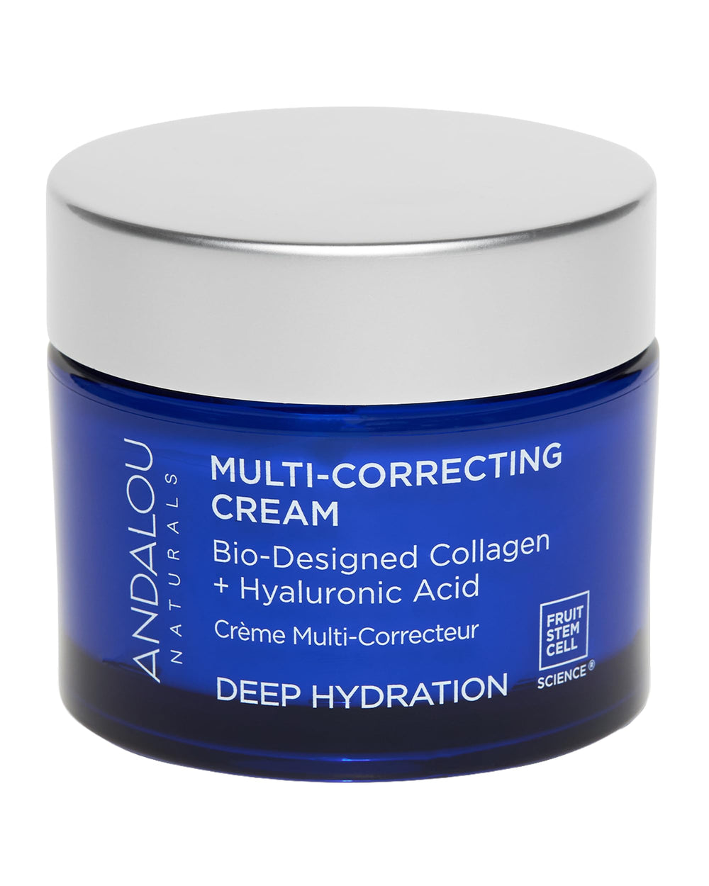 Andalou Naturals Deep Hydration Cream bottle shows lasting moisture for dry skin