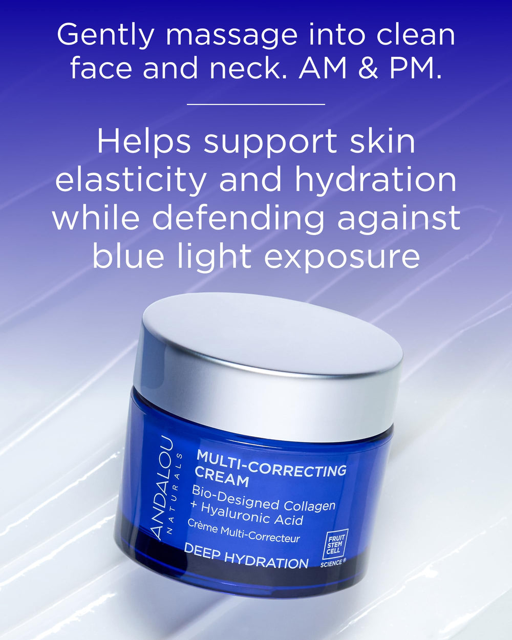Andalou Naturals Deep Hydration Cream vegan collagen supports elasticity