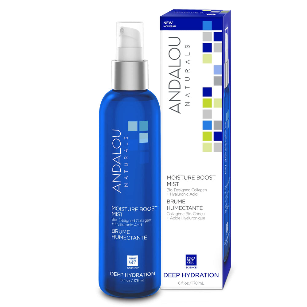 Andalou Naturals Face Mist bottle front for daily hydration and dewy glow