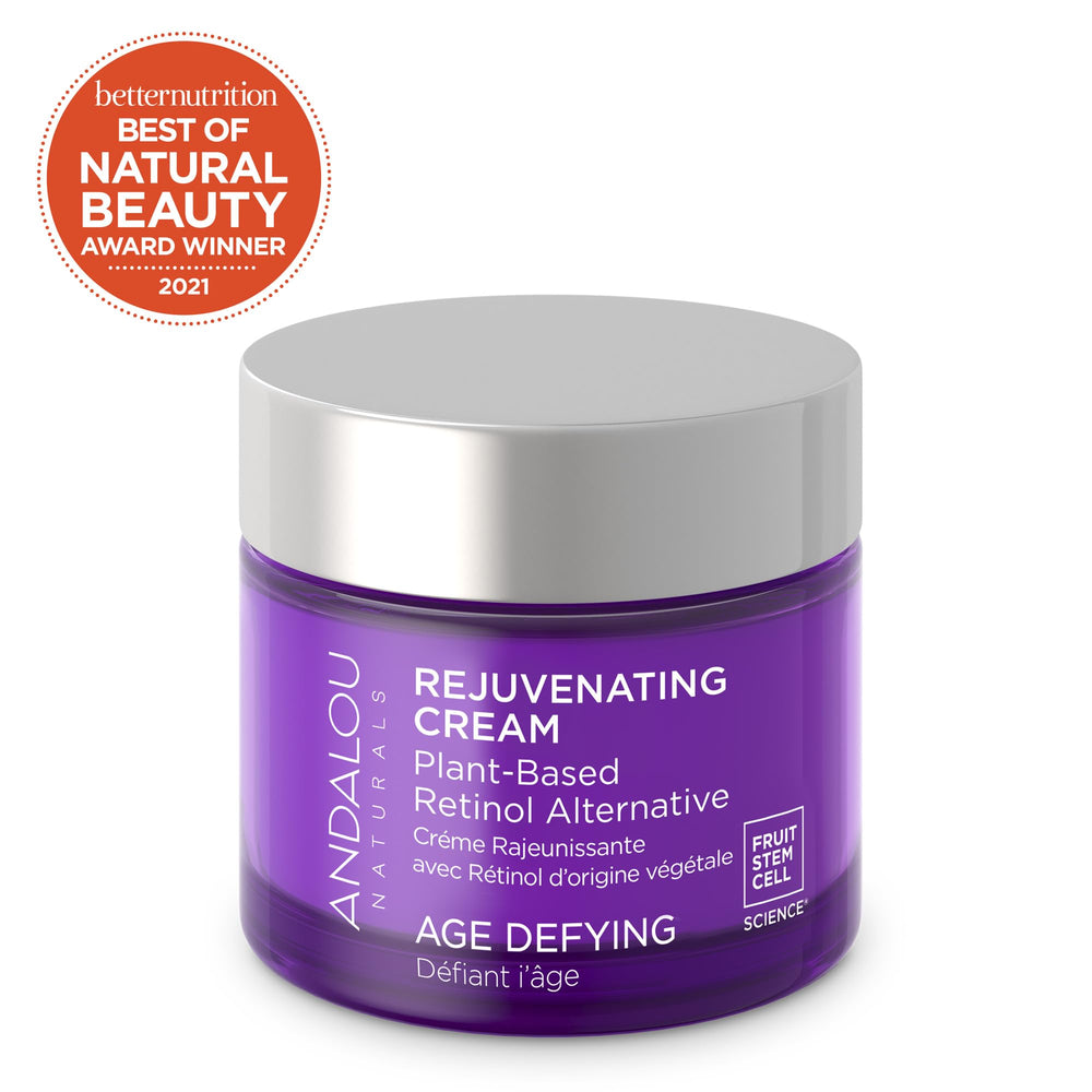 Andalou Naturals Fruit Stem Cell Complex illustration emphasizes antioxidant support