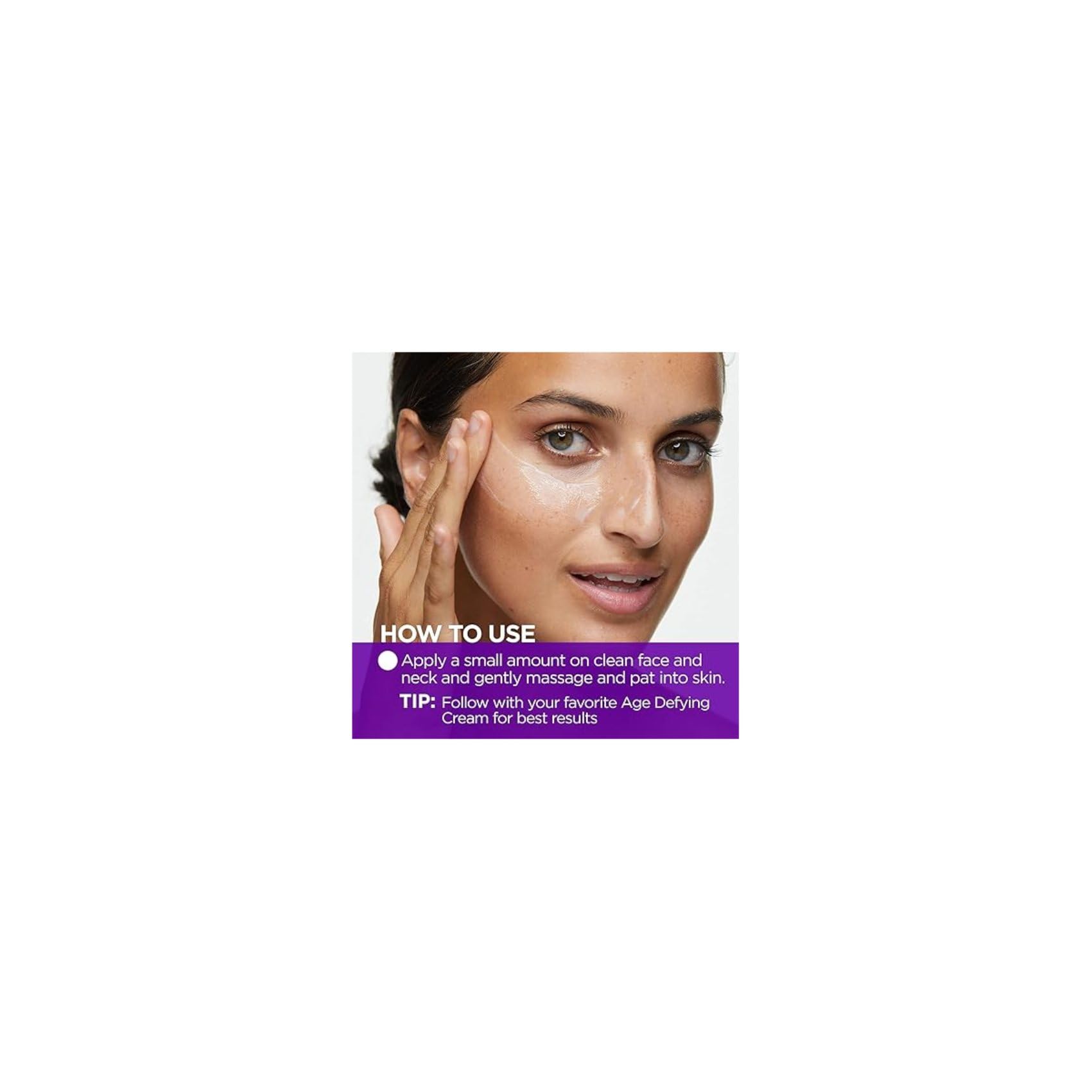 Andalou Naturals Fruit Stem Cell Revitalize Serum texture swirls on skin.