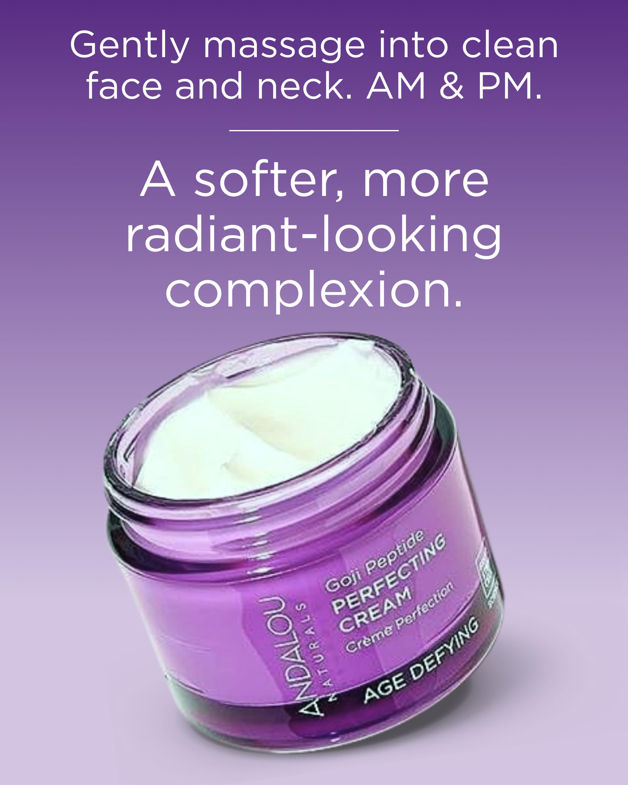 Goji Peptide Cream with resveratrol and CoQ10 for antioxidant support.