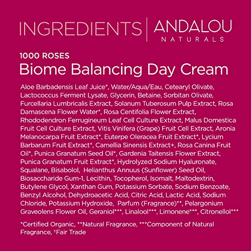 Andalou Naturals morning routine shot with day cream for balanced skin.