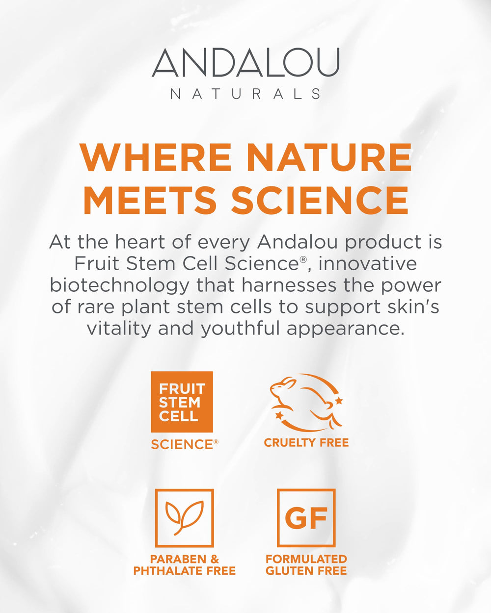 Andalou Naturals cruelty-free packaging symbol highlighted