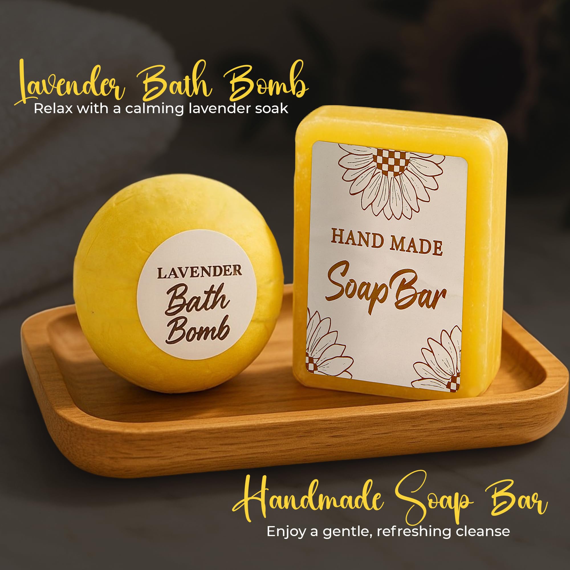 Andlane Sunflower bath bomb invites a spa-like moment at home.