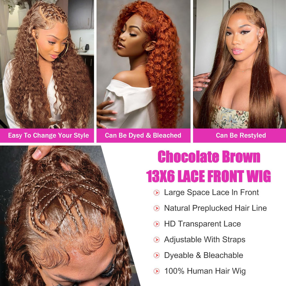 Anderah dyeable and curlable deep-wave hair showcases versatile styling options.