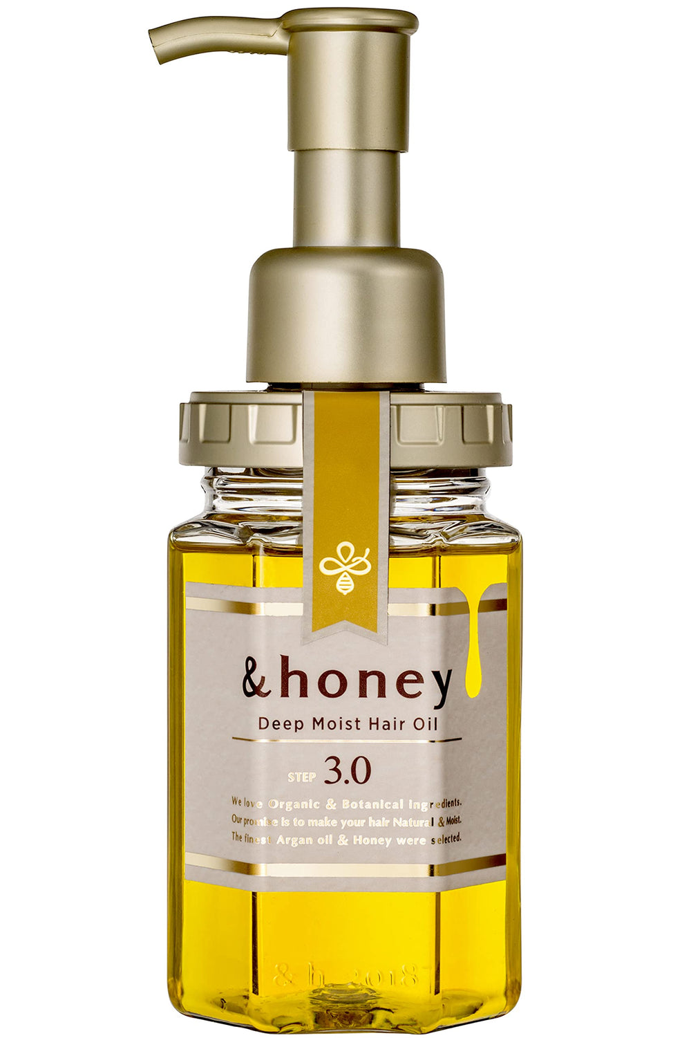 Andhoney deep moist hair oil bottle on shelf highlights hydration for dry hair