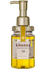 Andhoney deep moist hair oil bottle on shelf highlights hydration for dry hair