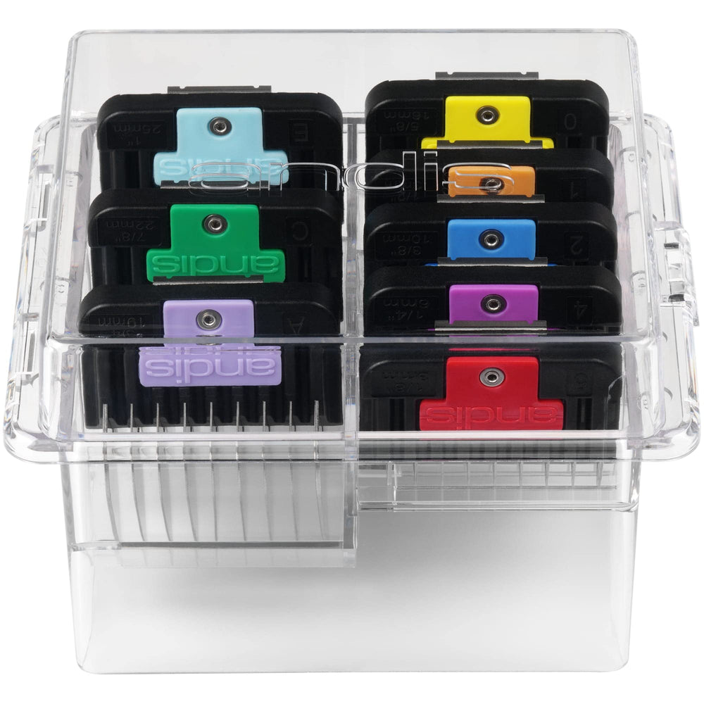 Andis lifting-combs-8 durable-grooming-tools-pack arrangement conveys versatility.