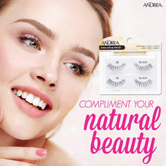 Andrea Two of a Kind Lashes 53 closeup black fiber shows premium material for fuller, natural length.