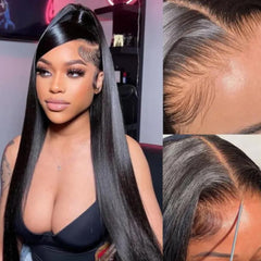 ANDRIA pre-plucked baby hair close-up highlights natural hairline option.