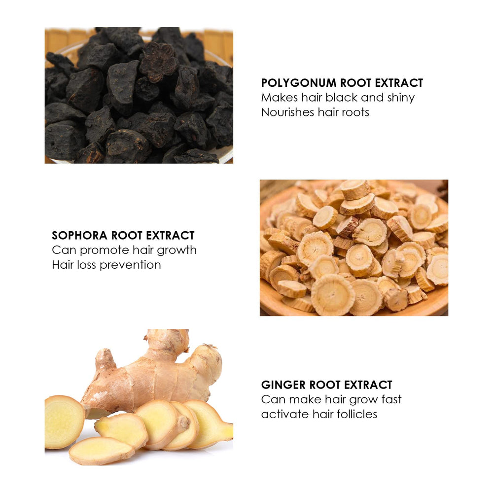 ANEFOSE ginseng extract focus image suggests revitalizing boost for fuller-feeling hair.