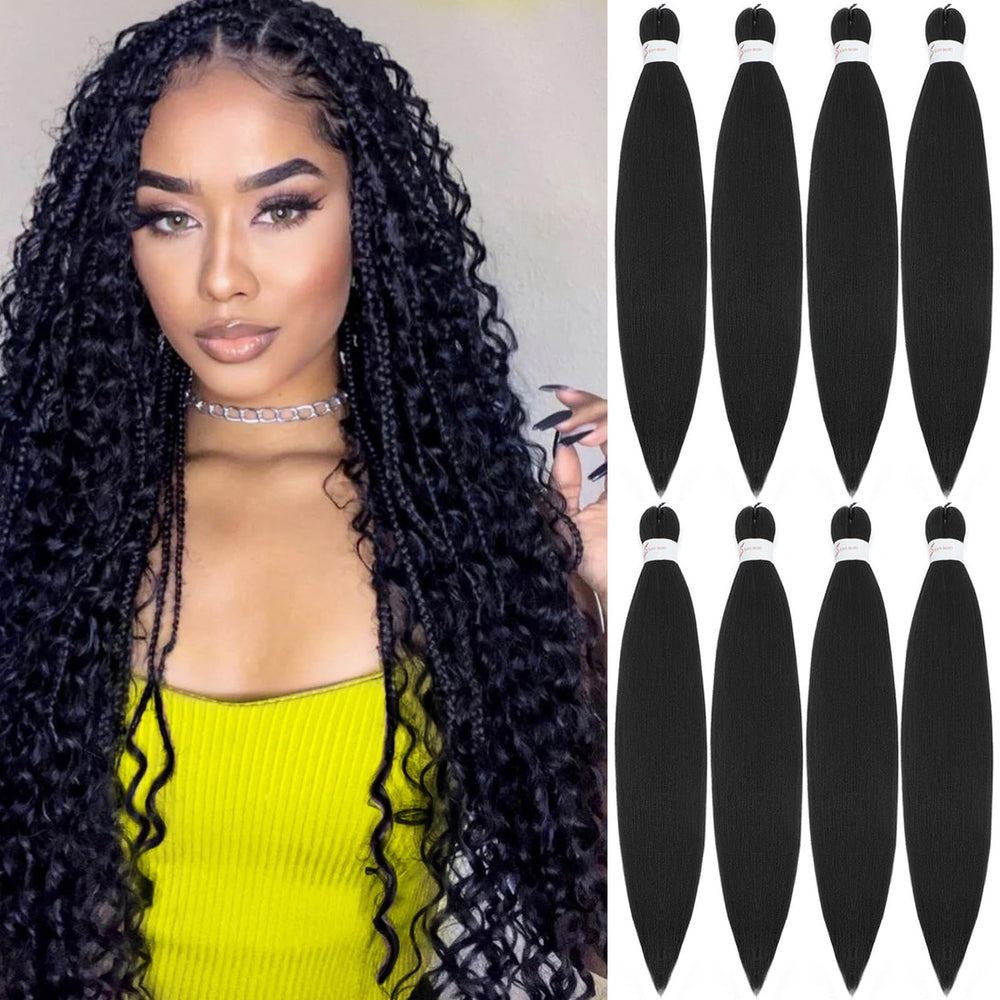 Anemoi pre-stretched 26in 8pc pack closeup shows easy knotless braiding