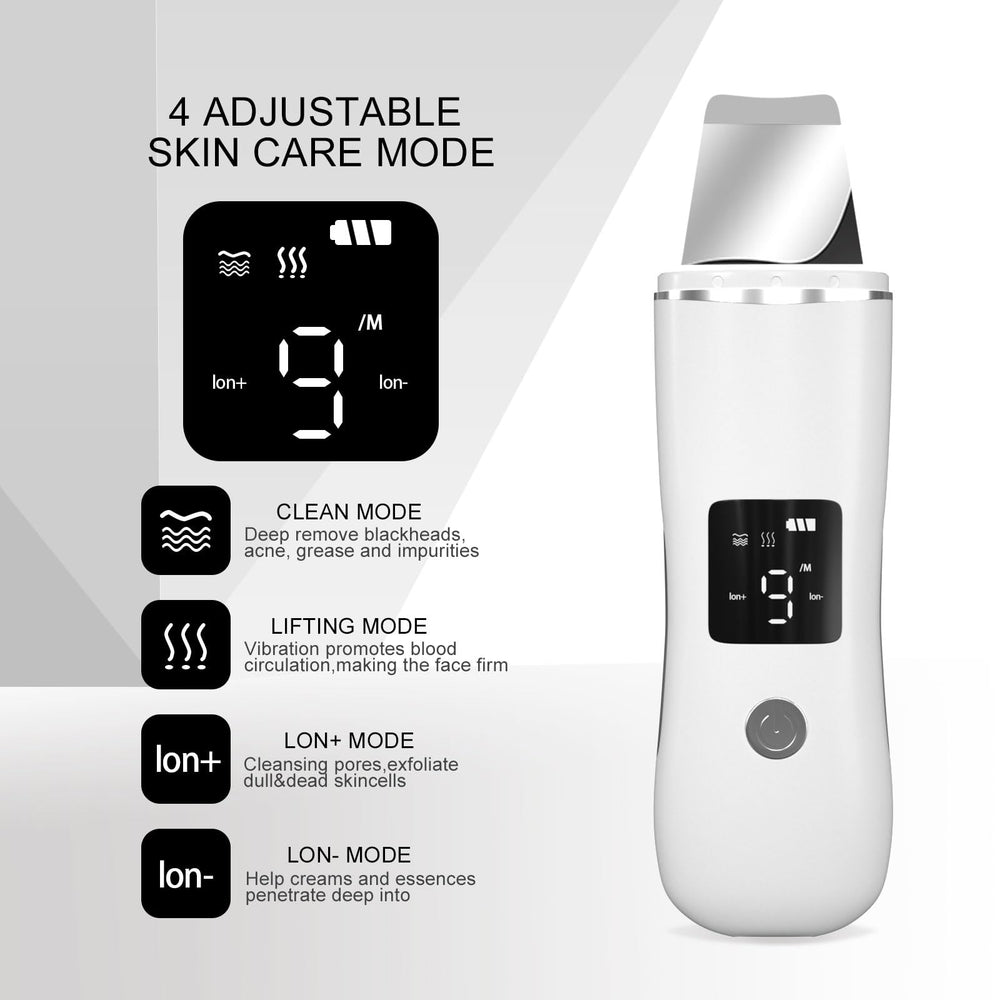 Anface 3D curved spatula cleans around contours for deep exfoliation.