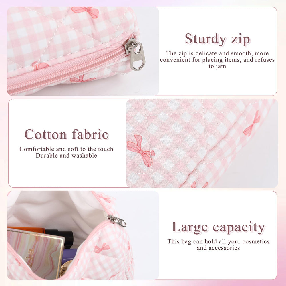 Anfly makeup bag side floral print — chic versatile carry for toiletries
