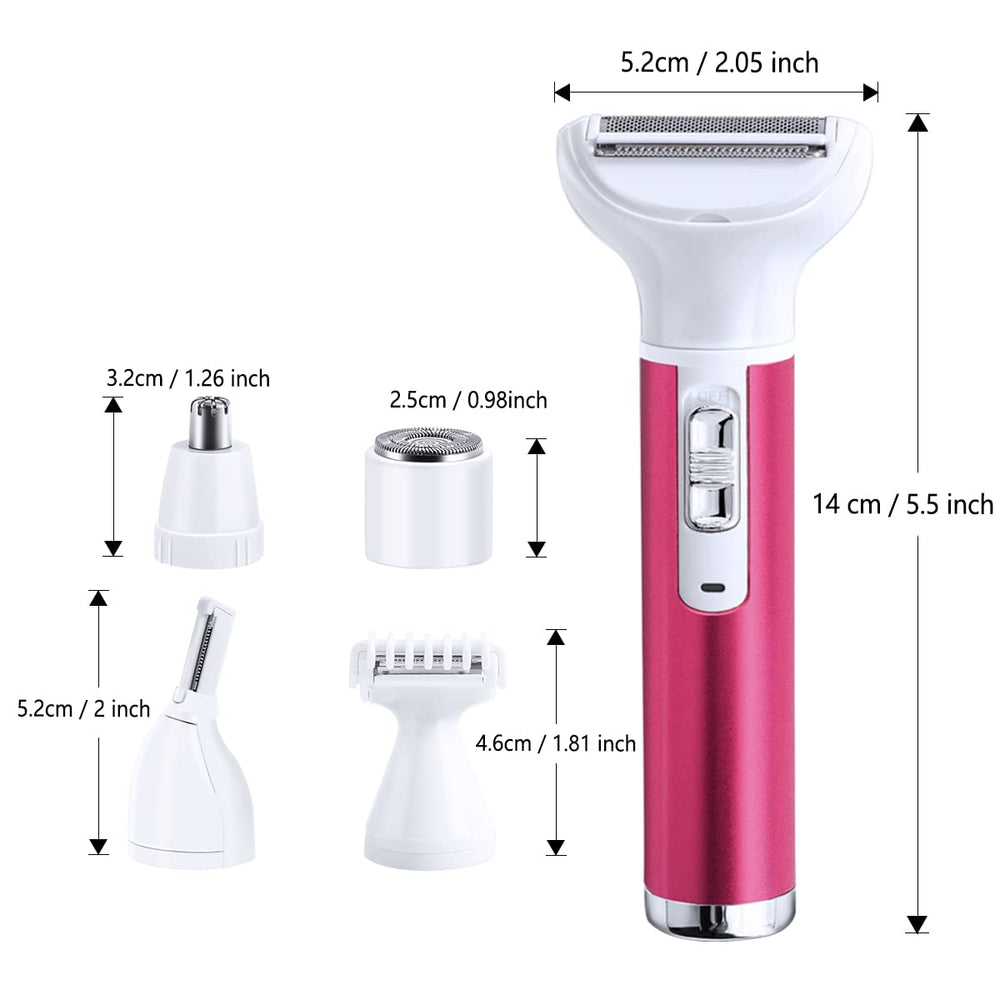 ANFOOS 5-in-1 razor nose-hair-trimmer for precise facial grooming