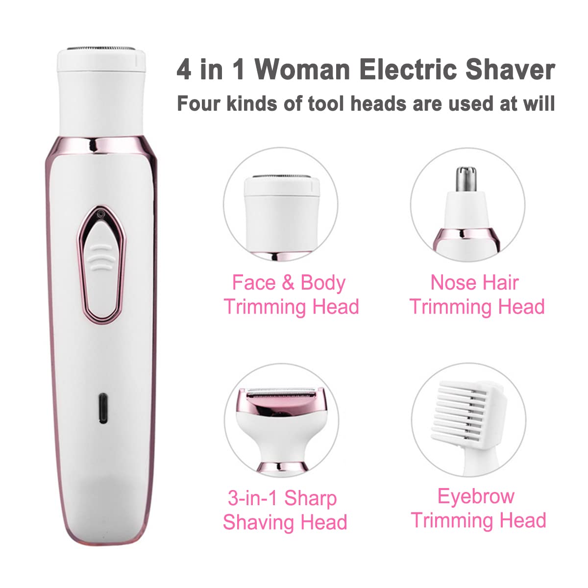 ANFOOS Eyebrow-trimmer attachment for neat, defined brows