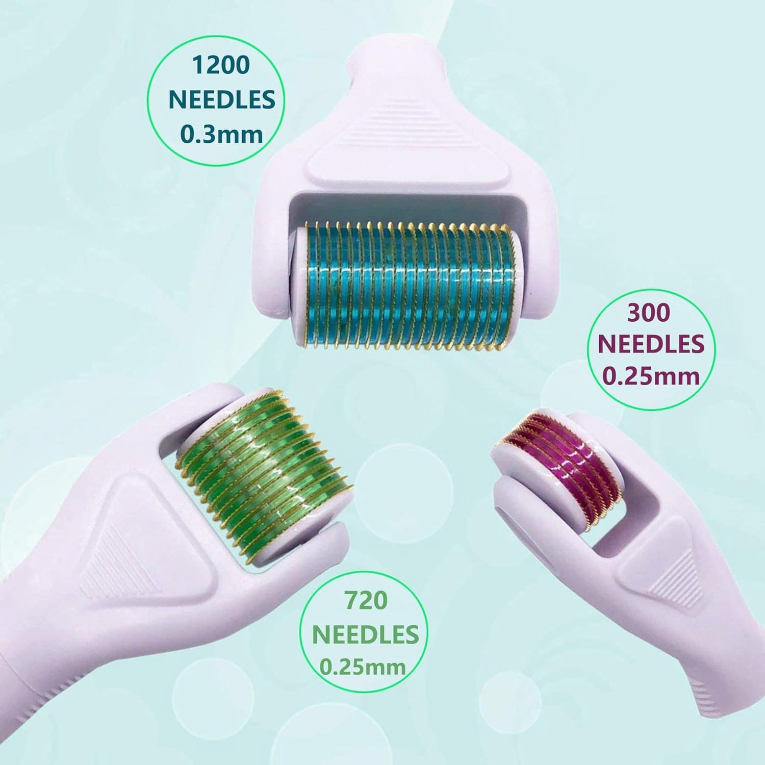 Angel Kiss derma roller face 300 needles promotes gentle surface rejuvenation