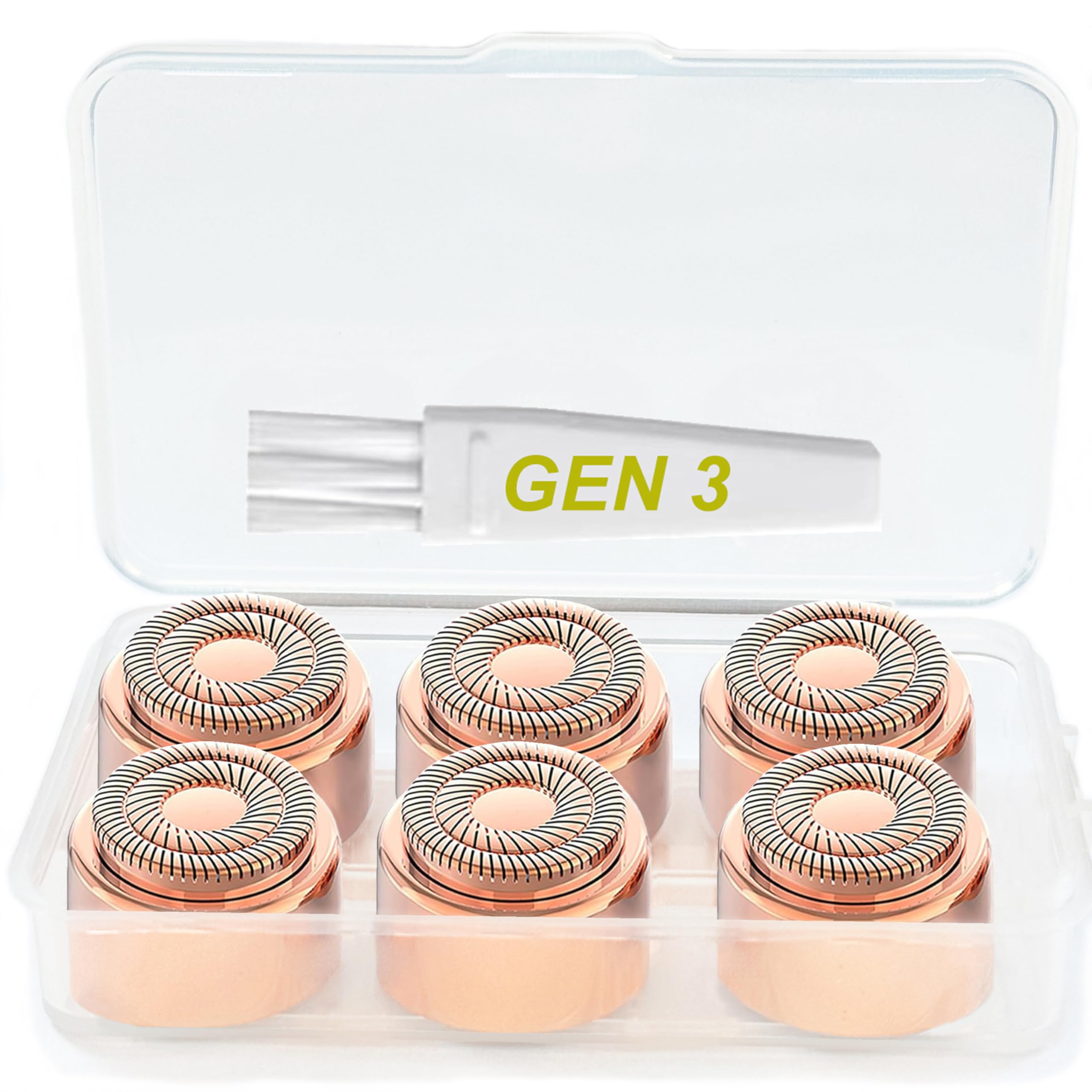 Angel Kiss Gen3 replacement heads pack-6 with storage case keeps heads organized for easy access.