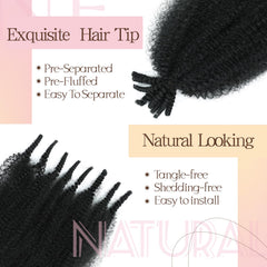 Angels Beauty Spring Afro Twist 20-inch soft texture ideal for lightweight wear.