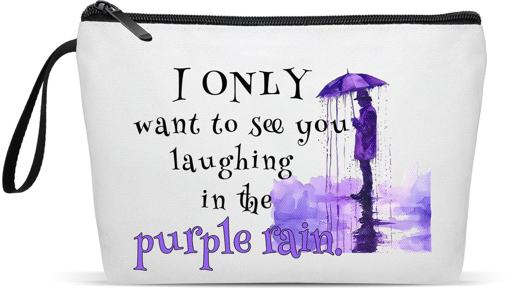 Angel's Draw Home Prince-inspired makeup bag zipper close-up emphasizes portable, organized storage.