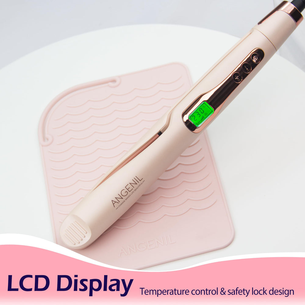 ANGENIL Pro Twist Flat Iron travel bag included for organized packing.