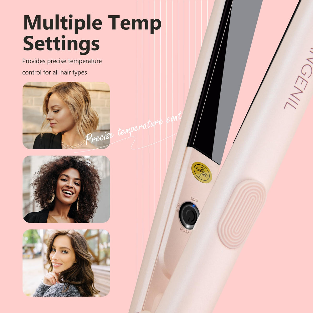 Angenil Ultra Mini Hair Straightener anti-scald silicone handle for safe styling
