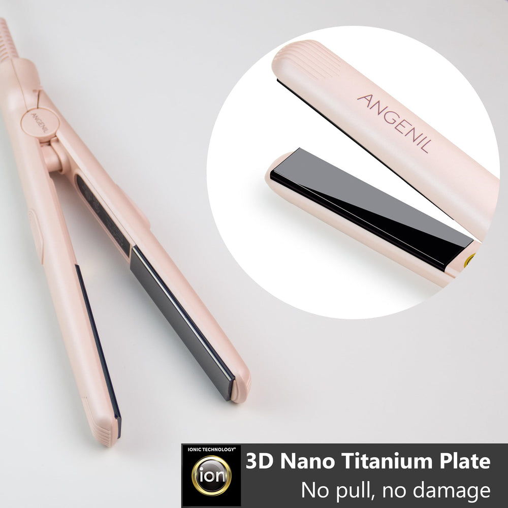 Angenil Ultra Mini Hair Straightener silicone anti-scald grip for safer sessions