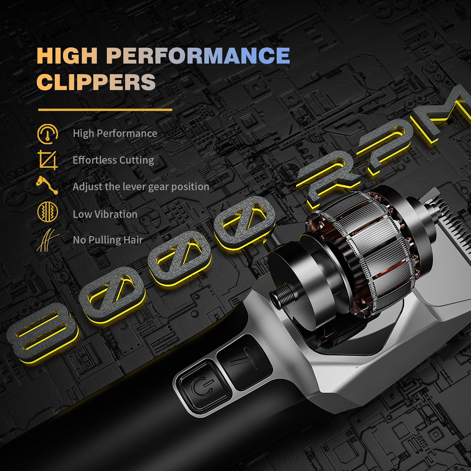 AngFan 440C blades with black oxide reduce friction for smoother cuts.