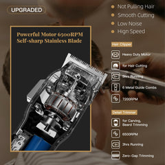 AngFan 7200RPM motor clippers deliver fast, smooth fades and even results.