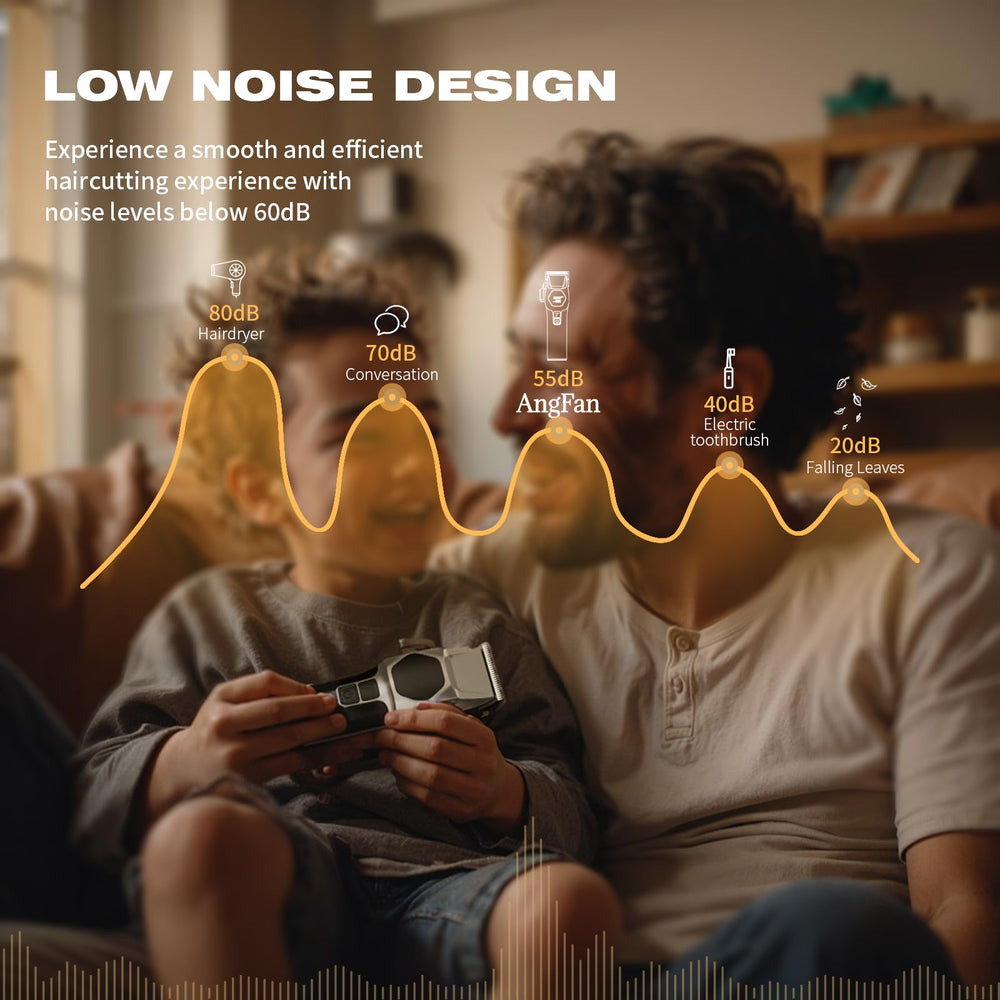 AngFan LED indicators simplify battery status and charging.