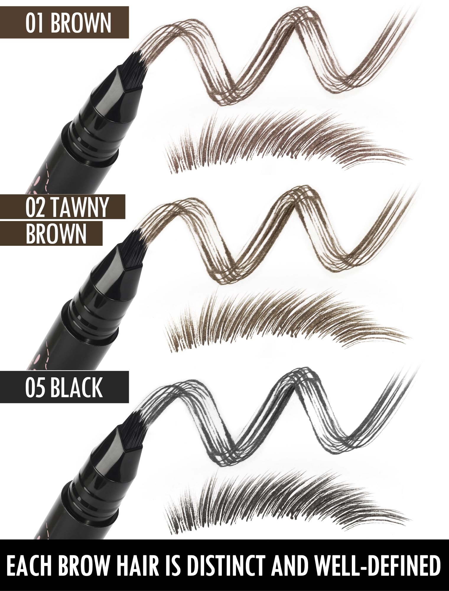 Anglicolor angled brow brush helps create hair-like strokes with precision.